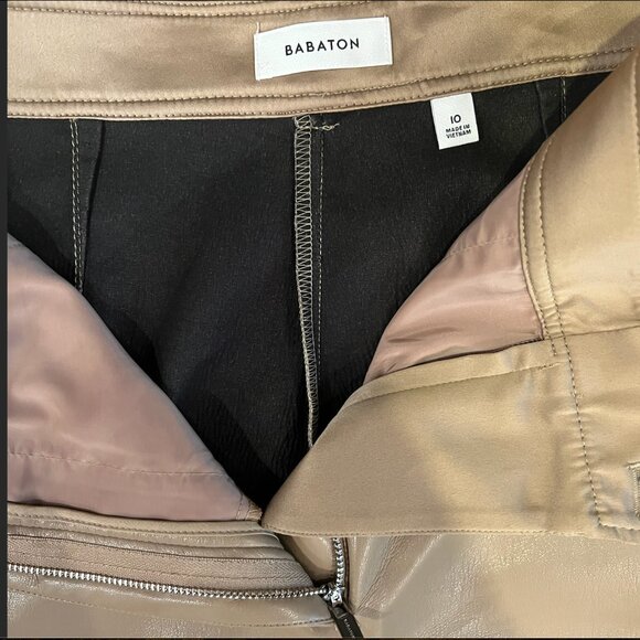 Artizia Babaton Publish Pant (Gold Camel, Size 10, Vegan Leather) - Picture 8 of 10